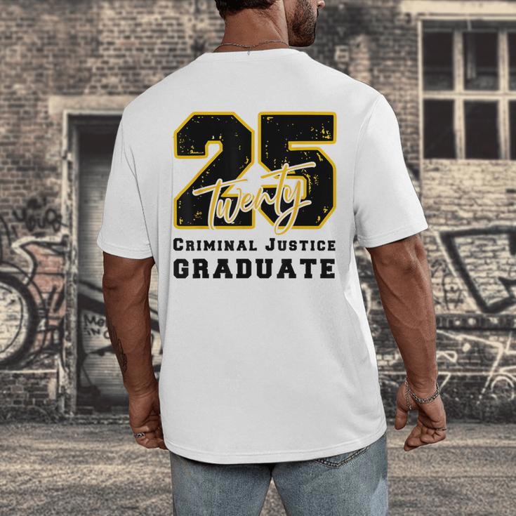 Criminal Justice Graduate Graduated Class Of 2025 Graduation Men's Back Print T-Shirt