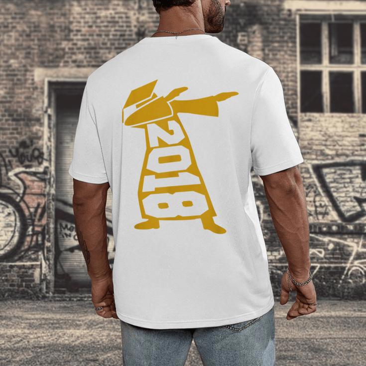 Dabbing Graduation Class Of 2018 T-Shirt School Colors Men's Back Print T-Shirt