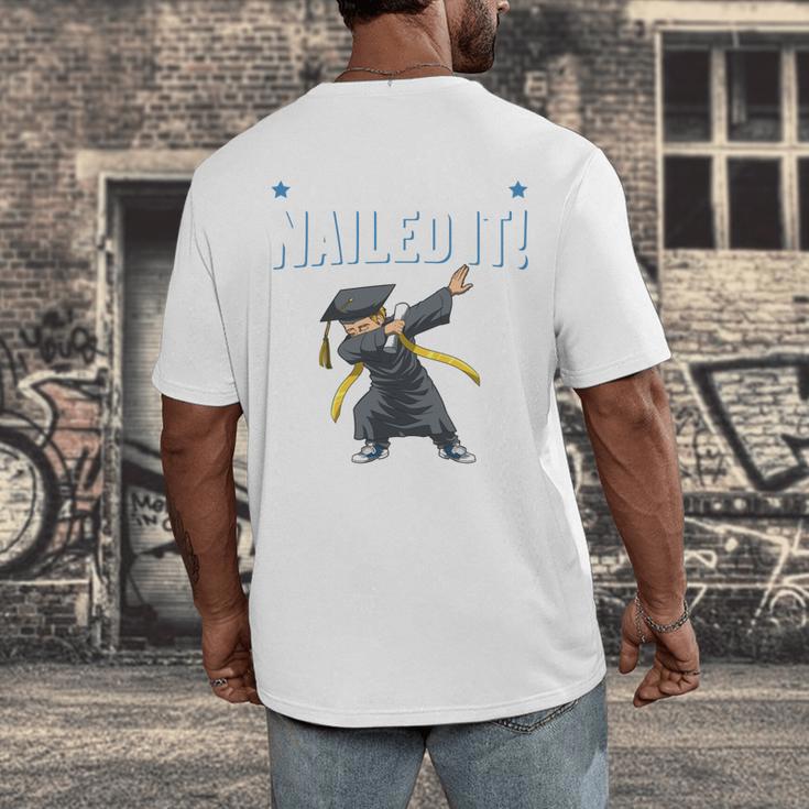Dabbing Graduation Class Of 2025 Boy Kindergarten Nailed It Men's Back Print T-Shirt