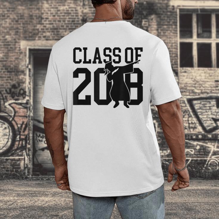 Dabbing Graduation Shirt Class Of 2018 Men's Back Print T-Shirt