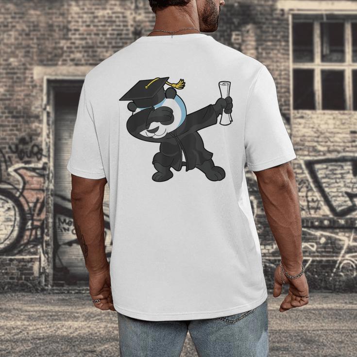 Dabbing Panda Bear Graduation Senior 2019 Shirt Men's Back Print T-Shirt