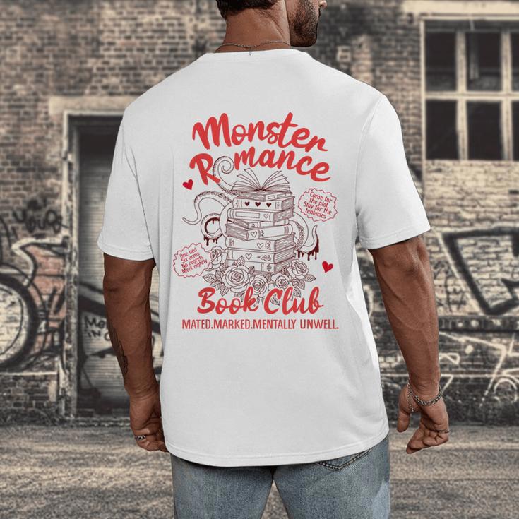 Dark Romance Reader Reading Monster Romance Book Club Men's Back Print T-Shirt Dark Romance Reader Reading Monster Romance Book Club Men's Back Print T-Shirt