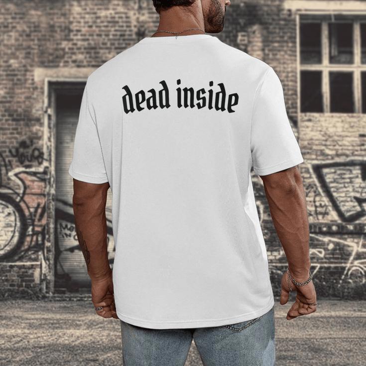 Dead Inside Saying Sarcasm Introvert Men's Back Print T-Shirt Dead Inside Saying Sarcasm Introvert Men's Back Print T-Shirt