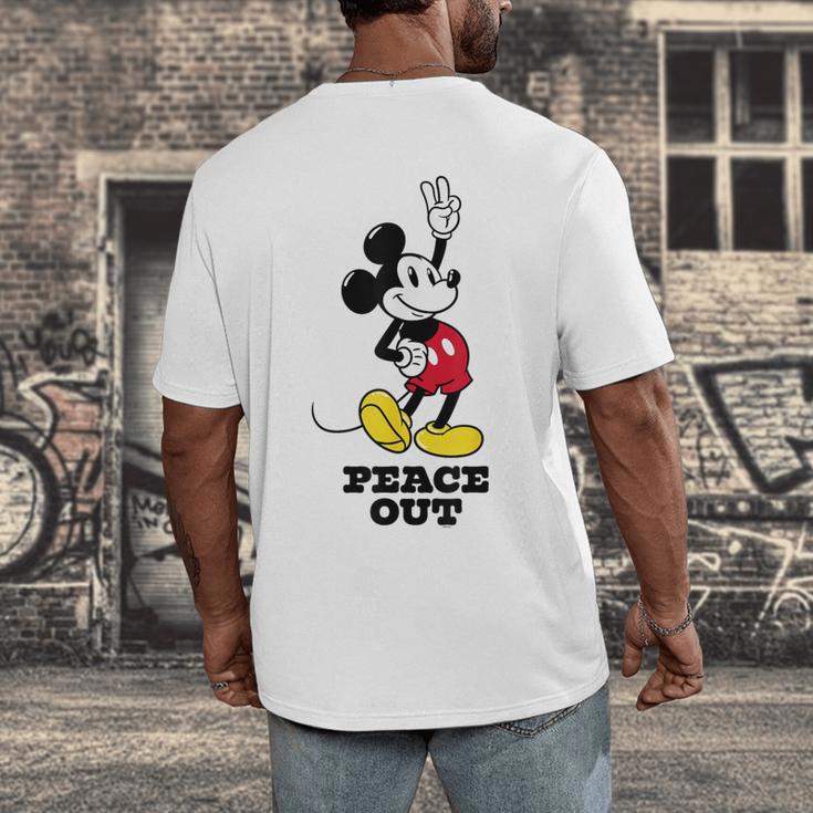 Disney Mickey Mouse Peace Out Totally Retro Graduation Men's Back Print T-Shirt