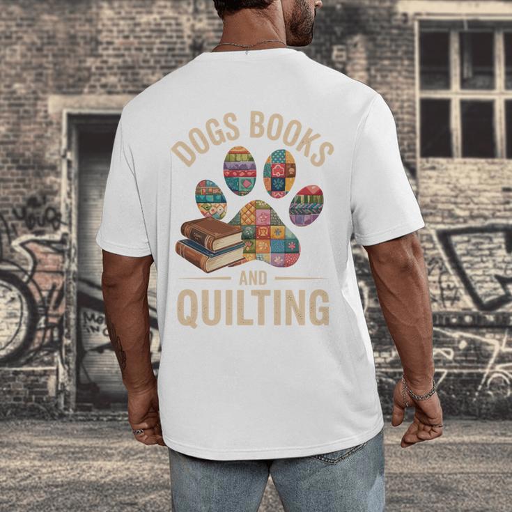 Dogs Books And Quilting Men's Back Print T-Shirt