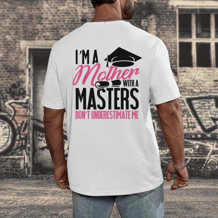 Don't Under Estimate Me Mother Tee Graduation TShirt For Mom Men's Back Print T-Shirt