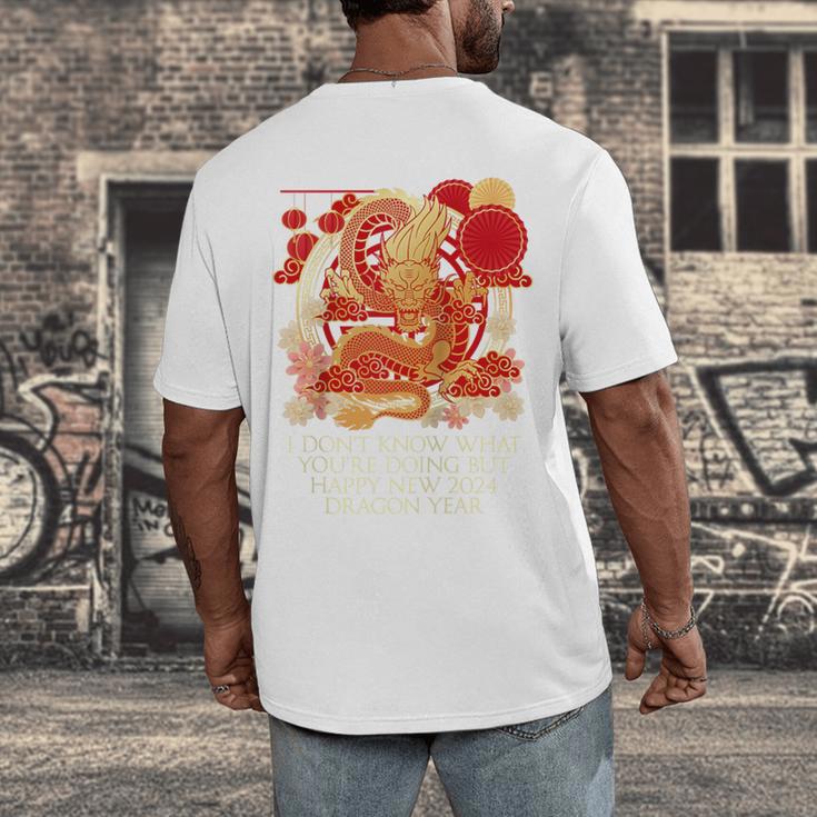 I Dont Know What Youre Doing Chinese New Year Introvert Raglan Baseball Tee Men's Back Print T-Shirt