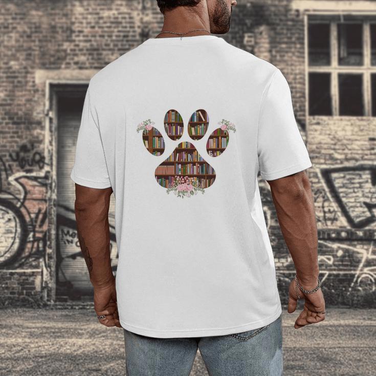Easily Distracted By Dogs And Books Men's Back Print T-Shirt