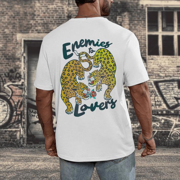 Enemies To Lovers Jaguar Tee Romance Book Plot Device Trope Men's Back Print T-Shirt