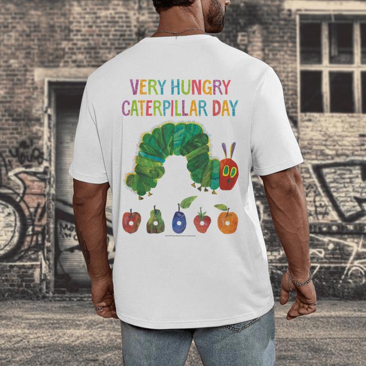 Eric Carle Very Hungry Caterpillar Day Children's Book Men's Back Print T-Shirt Eric Carle Very Hungry Caterpillar Day Children's Book Men's Back Print T-Shirt