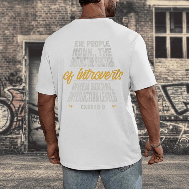 Ew People Definition Introvert Quote Anti Social Vibes Premium Tri-Blend Men's Back Print T-Shirt Ew People Definition Introvert Quote Anti Social Vibes Premium Tri-Blend Men's Back Print T-Shirt