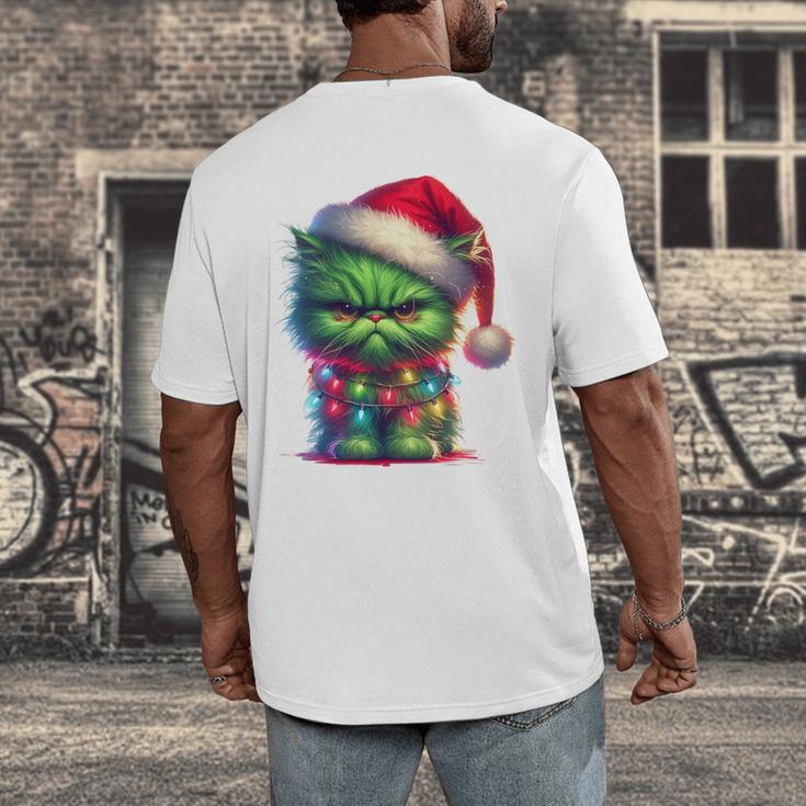 Ew People Meowy Cat Christmas Introvert Men Women Men's Back Print T-Shirt