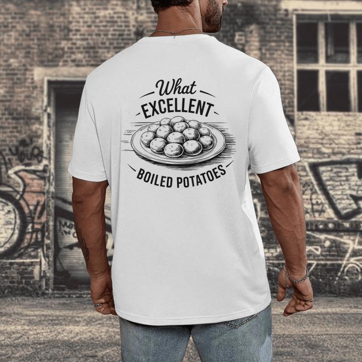 What Excellent Boiled Potatoes Book Lover Vintage Literature Men's Back Print T-Shirt