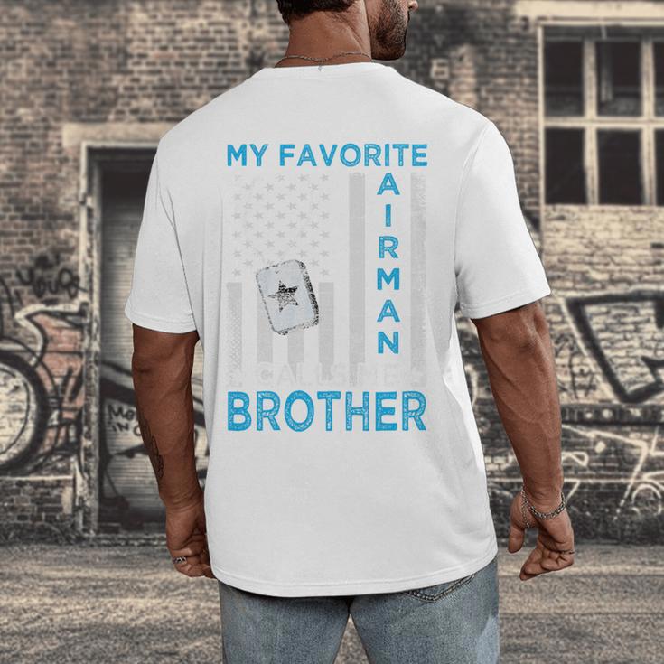 My Favorite Airman Calls Me Brother Airman Graduation Premium Tri-Blend Men's Back Print T-Shirt