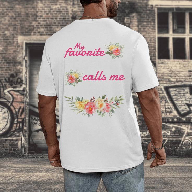My Favorite Teacher Calls Me Mom Graduation Men's Back Print T-Shirt