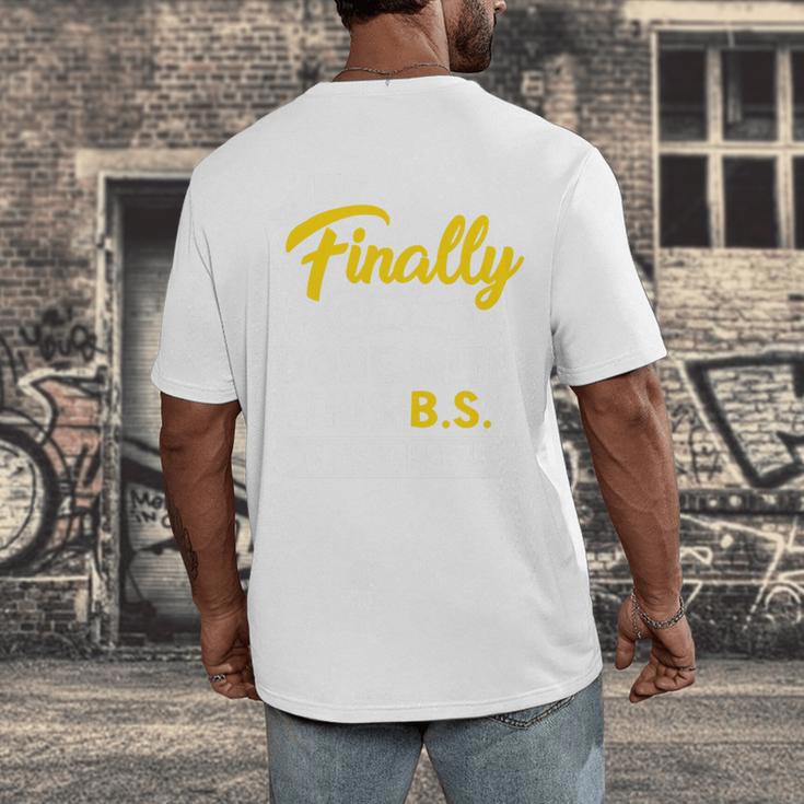 Finally Done With This BS Class Of 2025 College Graduation Premium Tri-Blend Men's Back Print T-Shirt