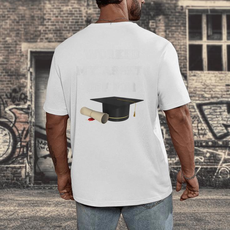 Finance Accounting Graduation Shirt Worked My Assets Off Men's Back Print T-Shirt