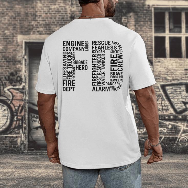 Fire Academy Graduation T-Shirt Firefighter Support Tee Men's Back Print T-Shirt