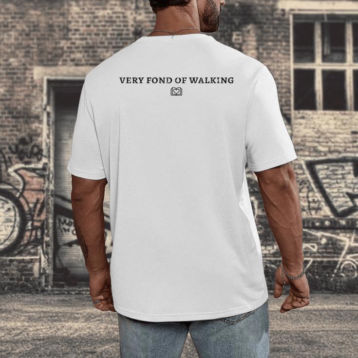Very Fond Of Walking Book Lover Mom Walking Men's Back Print T-Shirt