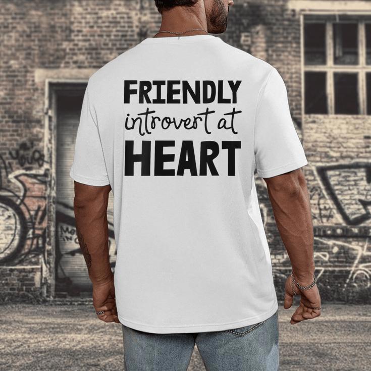 Friendly Introvert At Heart Men's Back Print T-Shirt Friendly Introvert At Heart Men's Back Print T-Shirt