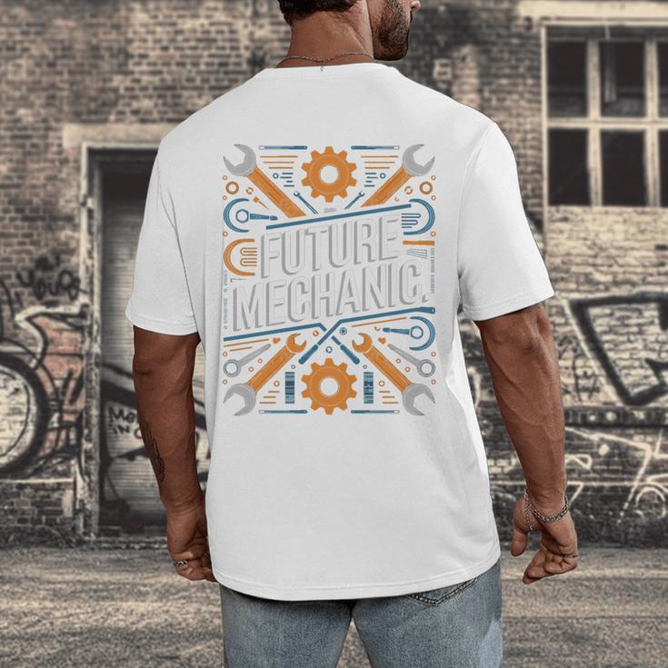 Future Mechanic Graduation School Kids Toddler Women Men Gag Men's Back Print T-Shirt