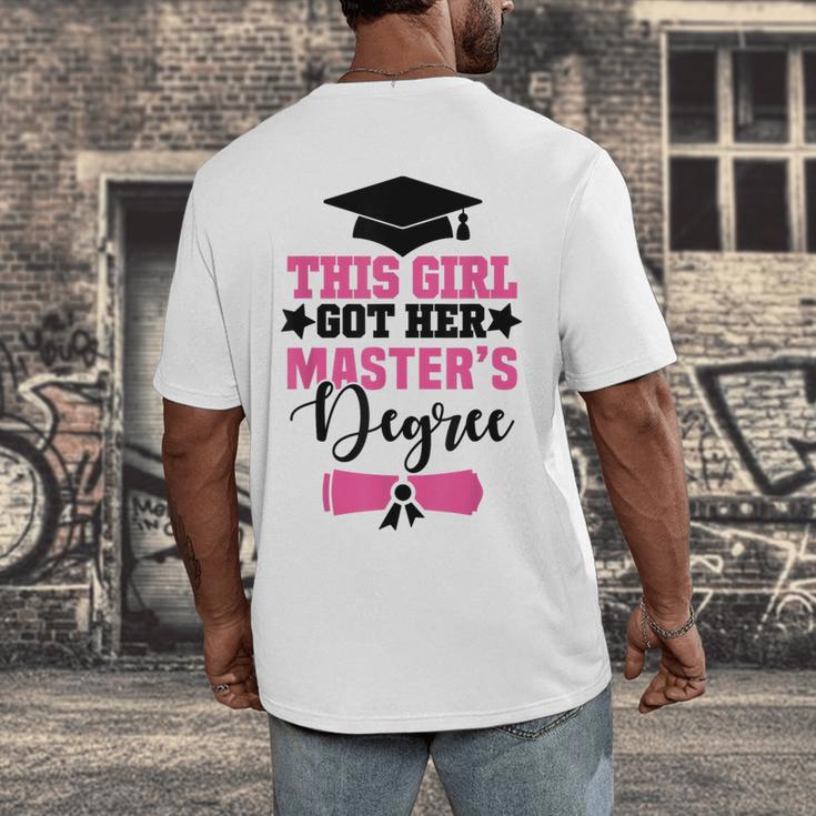 This Girl Got Her Masters Degree Graduation Mastered It 2024 Men's Back Print T-Shirt