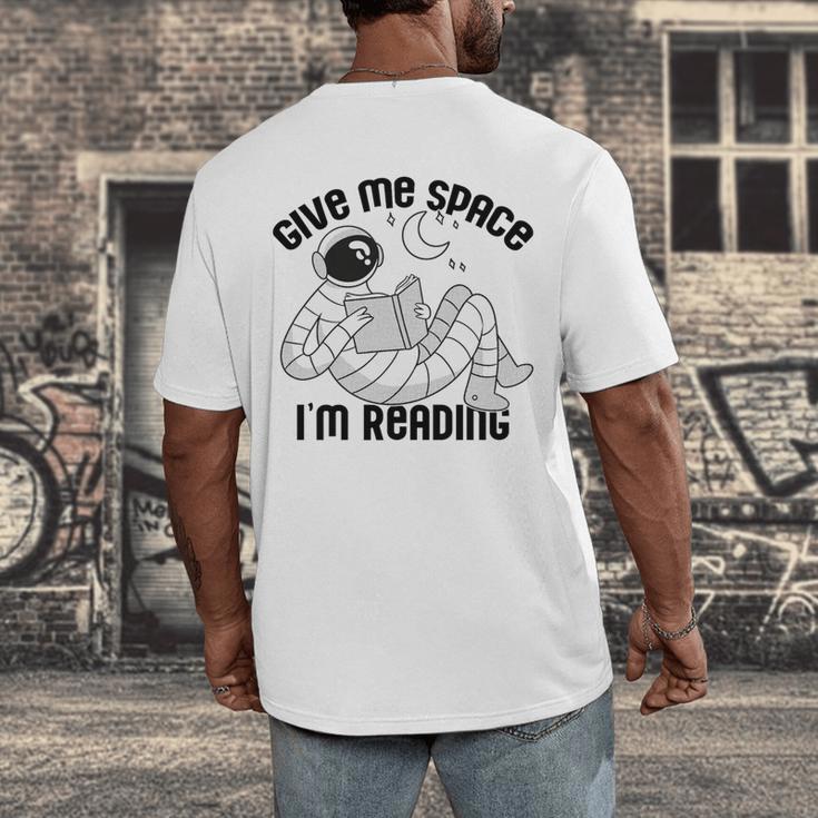GIVE ME Space I'm Reading Kids Astronaut Book Reader Meme Premium Tri-Blend Men's Back Print T-Shirt