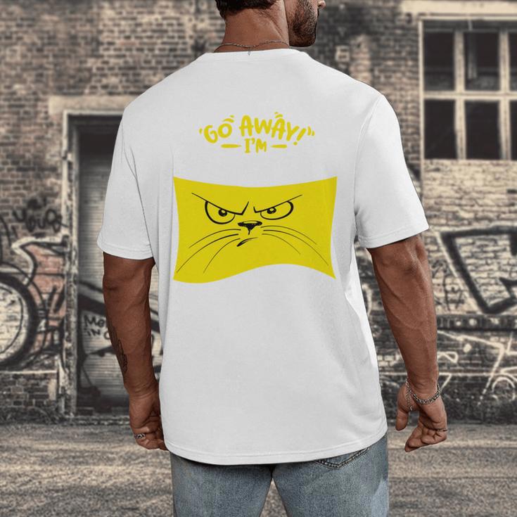 Go Away I'm Introverting Antisocial Shy Introvert Men's Back Print T-Shirt