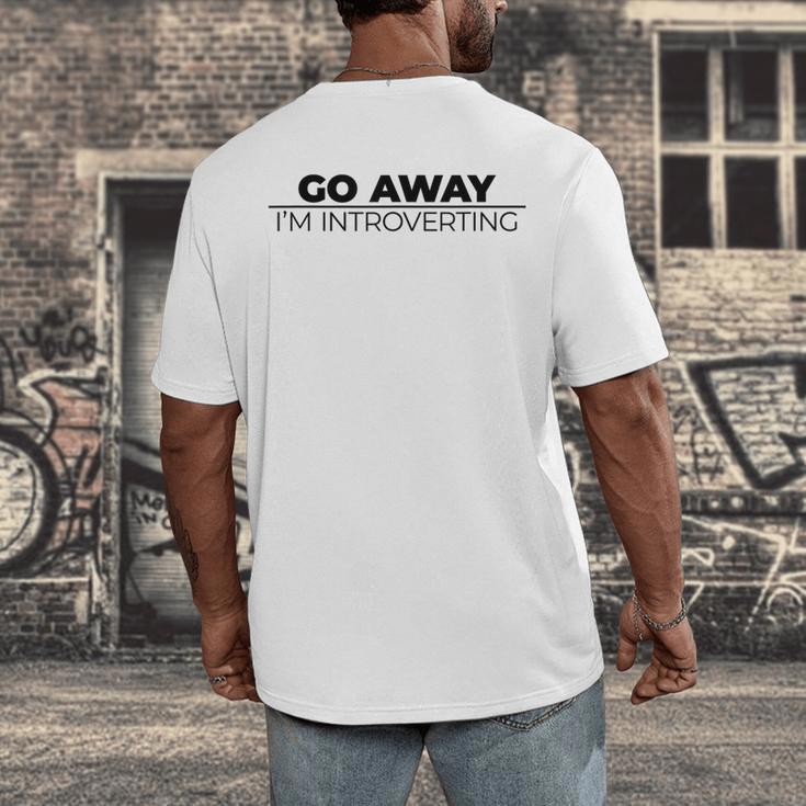 Go Away I'm Introverting Men's Back Print T-Shirt