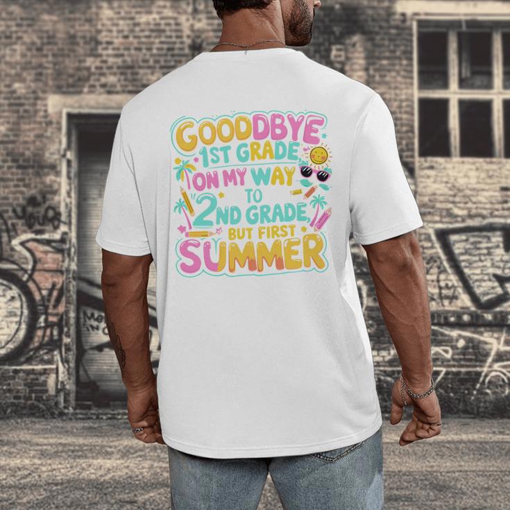 Goodbye 1st Grade To 2nd But First Summer Graduation Men's Back Print T-Shirt
