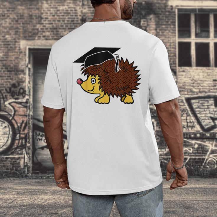 Graduation Hedgehog 2017 Graduate Graduation T-Shirt Men's Back Print T-Shirt