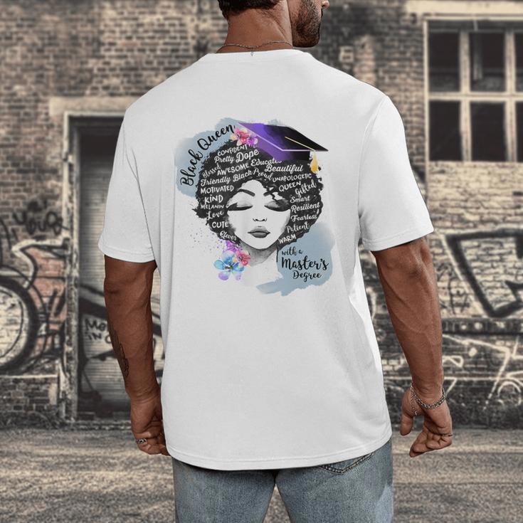 Graduation Masters Degree Woman Queen Graduate 2025 Men's Back Print T-Shirt