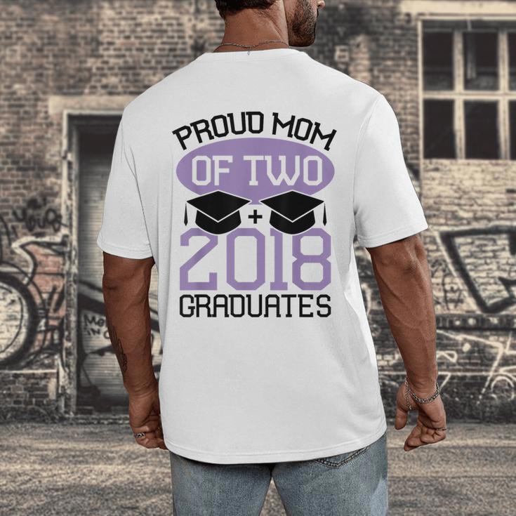 Graduation Shirt For Mom Of Twins Proud Mom Twins Tee Men's Back Print T-Shirt