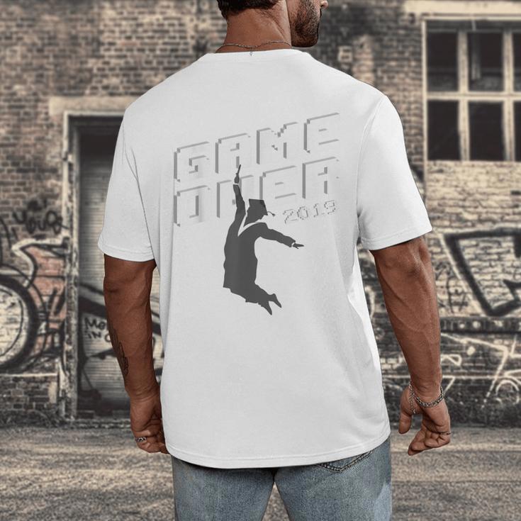 Graduation Shirt Senior Gamer T-Shirt 2019 Grad Gift Men's Back Print T-Shirt