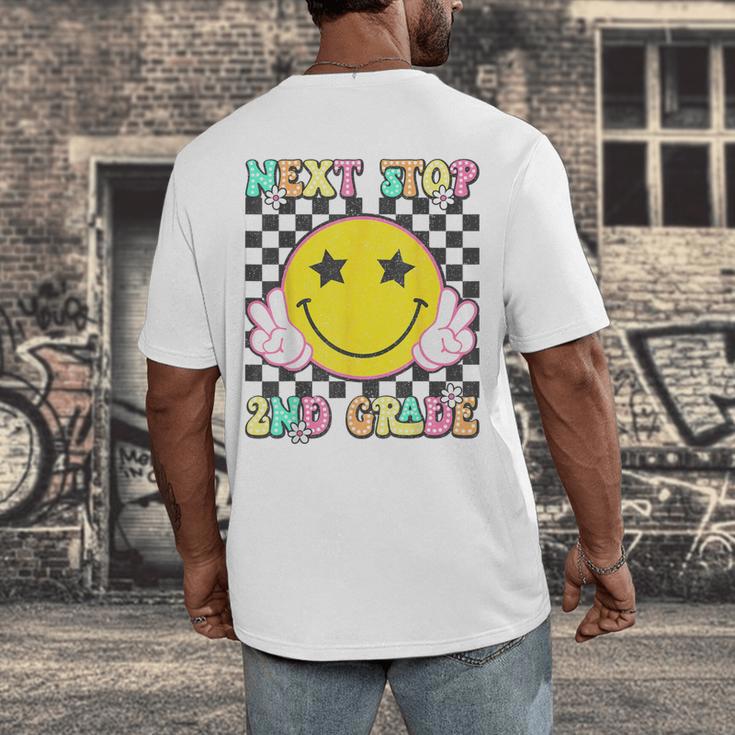 Groovy Next Stop 2nd Grade 1st Grade Graduation 2025 Men's Back Print T-Shirt