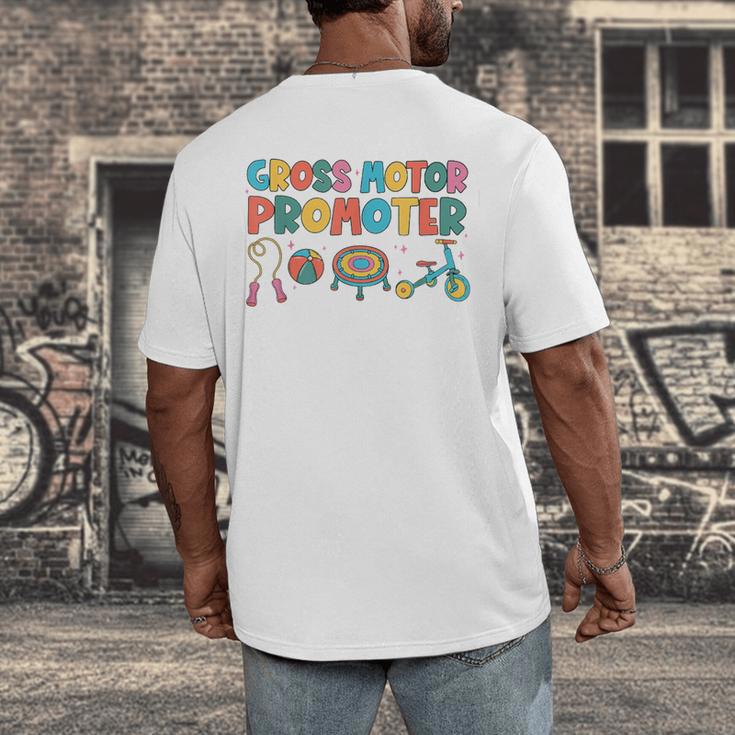 Gross Motor Promoter Physical Therapist Graduation PT Men's Back Print T-Shirt