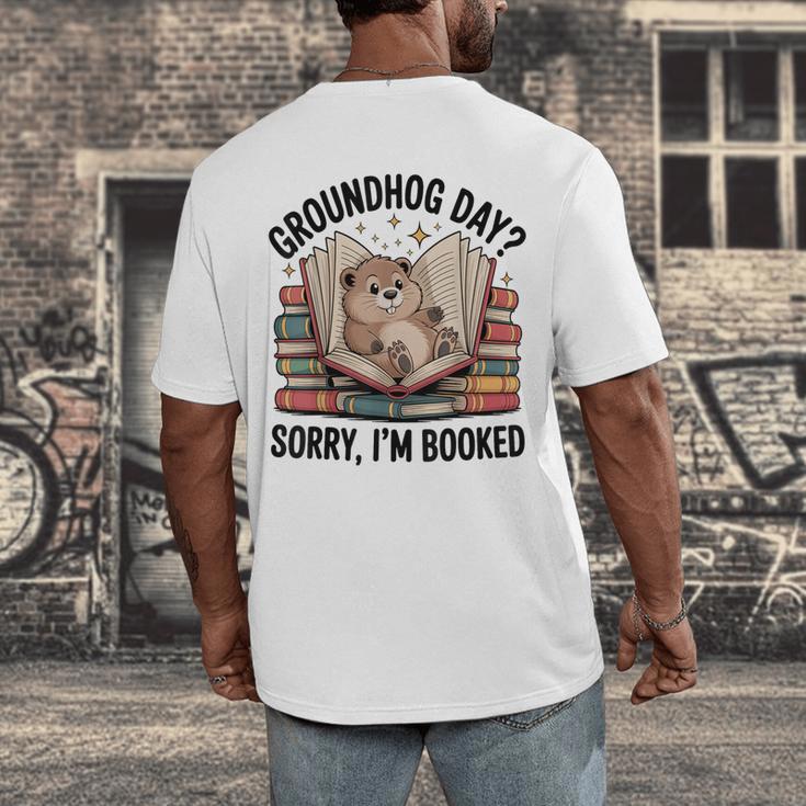 Groundhog Day Librarian Book Lover Reader Library Men's Back Print T-Shirt