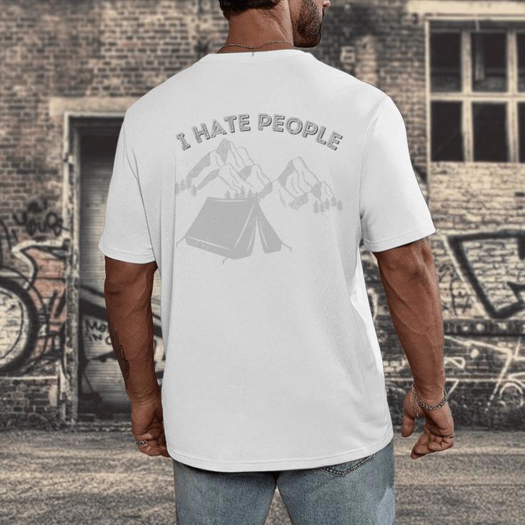 I Hate People Introvert Sarcastic I Love Camping Men's Back Print T-Shirt I Hate People Introvert Sarcastic I Love Camping Men's Back Print T-Shirt
