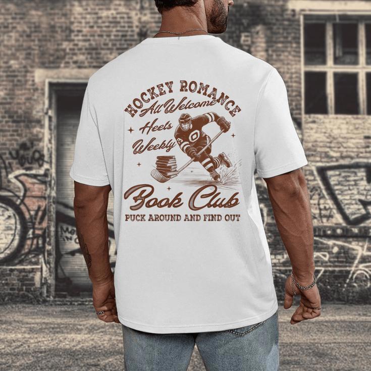 Hockey Romance Smut Reader Book Club Book Lover Bookish Men's Back Print T-Shirt