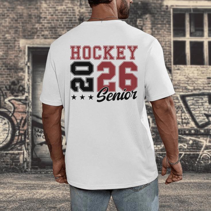Hockey Senior Night Hockey Senior 2026 Graduation 59 Men's Back Print T-Shirt
