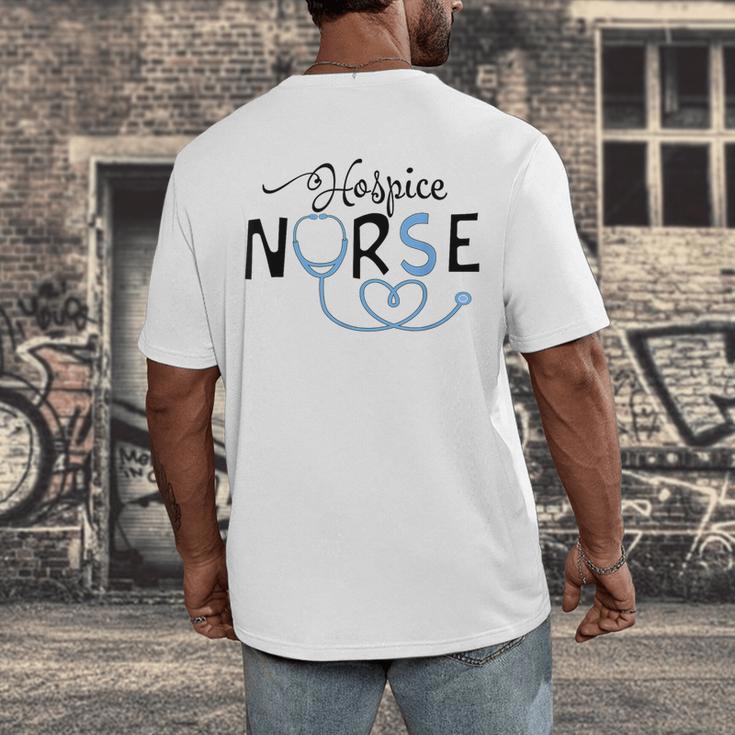 Hospice Nurse Doctor Graduation Medical Nursing RN Men's Back Print T-Shirt
