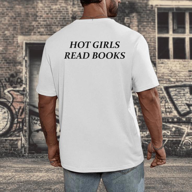 Hot Girls Read Books Confident Reading Bookworm Girl Men's Back Print T-Shirt Hot Girls Read Books Confident Reading Bookworm Girl Men's Back Print T-Shirt