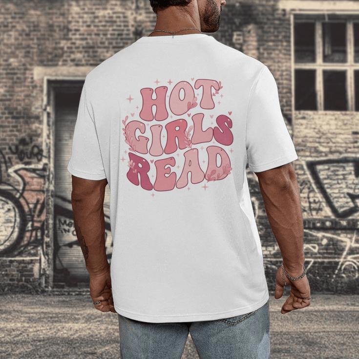 Hot Girls Read Cute Book Lover Reading Club Men's Back Print T-Shirt