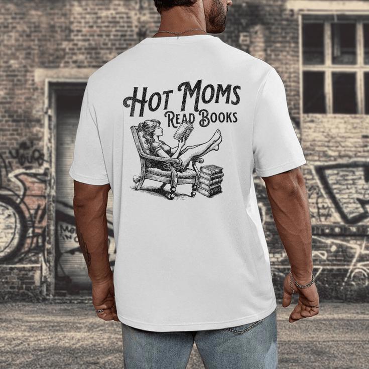 Hot Moms Read Books For Moms Book Lover Men's Back Print T-Shirt