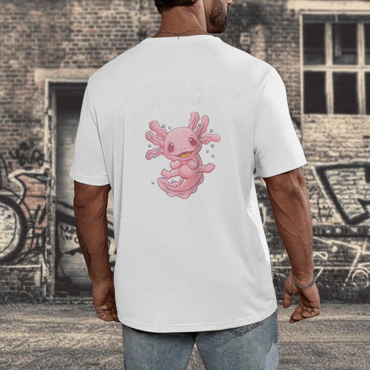 Id Rather Be With My Axolotl Salamander Introvert Raglan Baseball Tee Men's Back Print T-Shirt Id Rather Be With My Axolotl Salamander Introvert Raglan Baseball Tee Men's Back Print T-Shirt