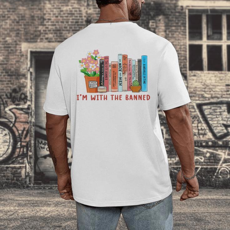 I'm With The Banned Books – Book Lover Librarian Reading Men's Back Print T-Shirt I'm With The Banned Books – Book Lover Librarian Reading Men's Back Print T-Shirt