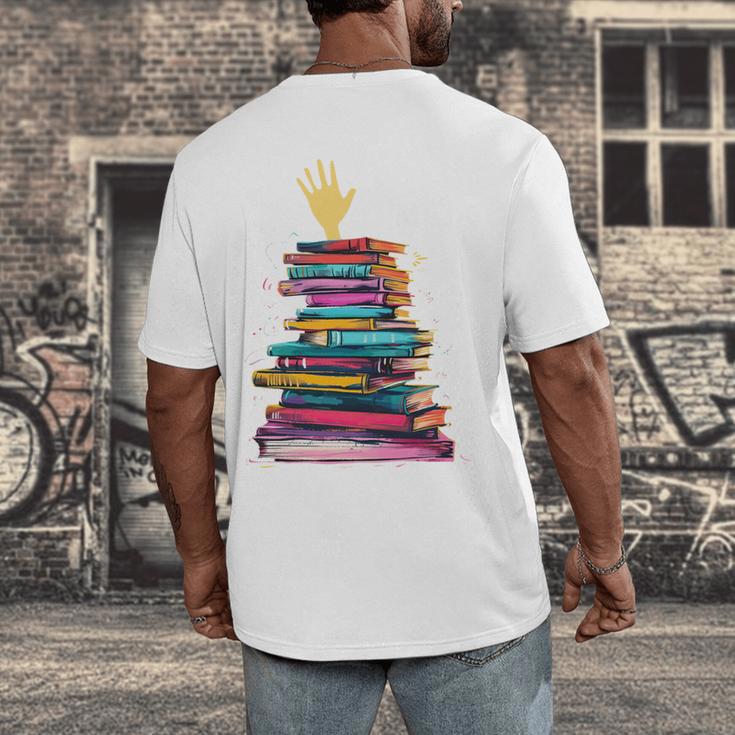 I'm OK Reading Books Library Bookworm Bookish Book Lover Men's Back Print T-Shirt