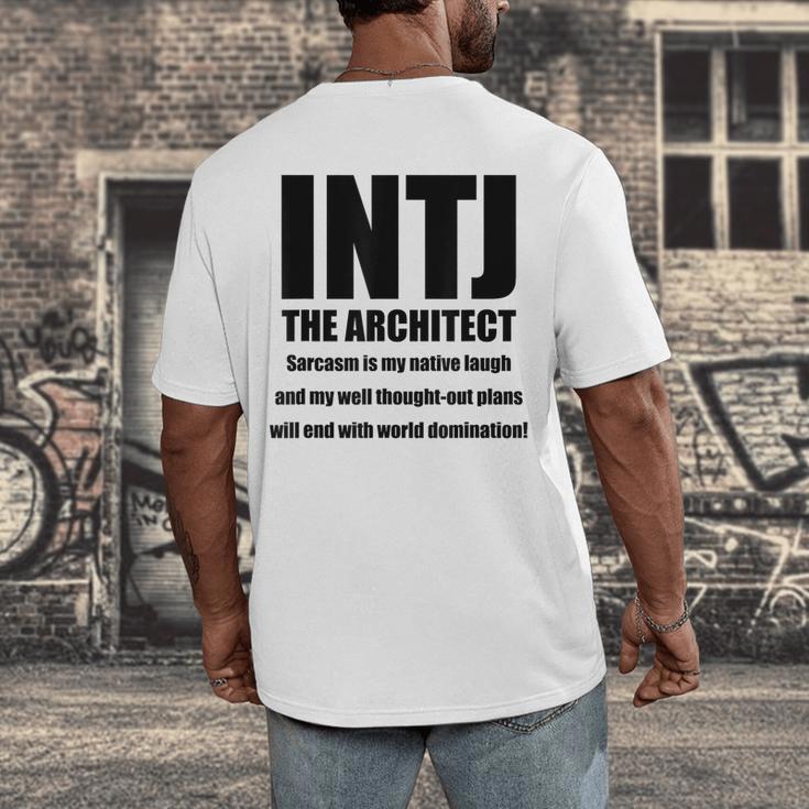 INTJ Architect Personality Introvert Sarcastic Men's Back Print T-Shirt