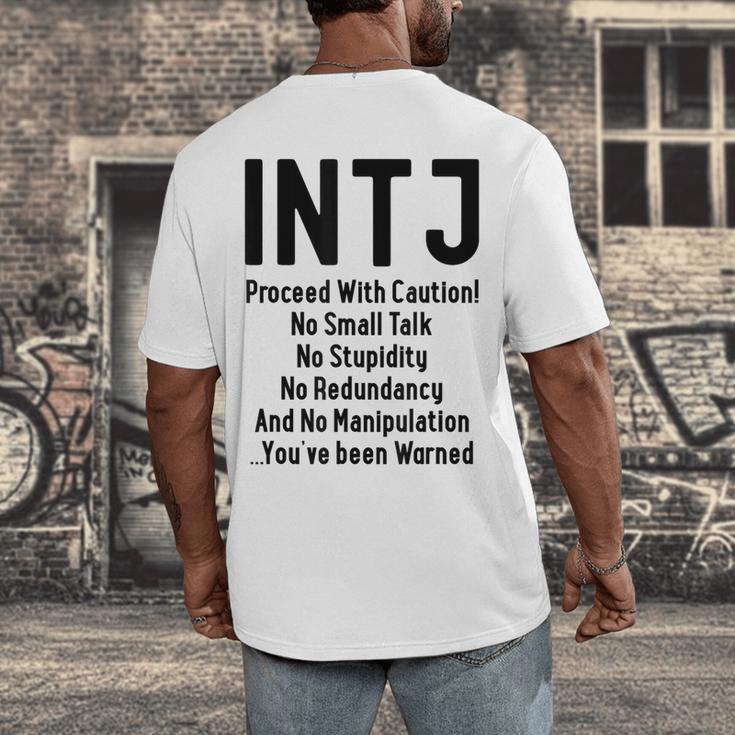 INTJ Rules Architect Personality Type Introvert Men's Back Print T-Shirt
