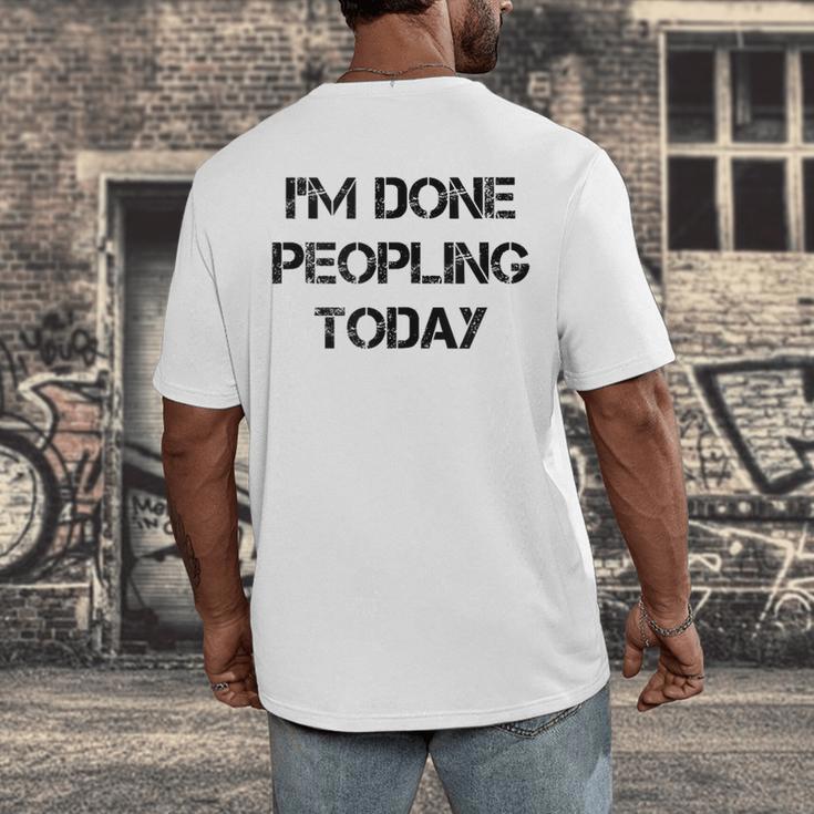 Introvert Design For Introverted Men And Women Men's Back Print T-Shirt Introvert Design For Introverted Men And Women Men's Back Print T-Shirt